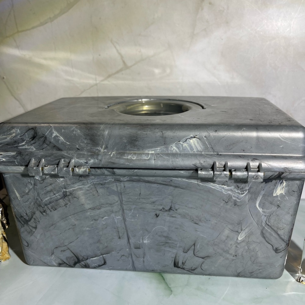 Caboodles Color Collisions Vintage Organizer Silver Marble Has a Tray & Mirror! - Picture 6 of 15